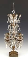 Ormolu and cut crystal candelabrum