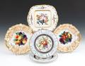 Pair of TPM porcelain cabinet plates with fruit decoration