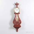 Elmer Stennes Carved Mahogany Lyre Clock