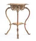 Victorian brass marble top stand