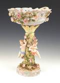 German porcelain centerpiece basket