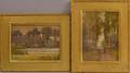 Hezekiah Anthony Dyer American 18721943 Two European Landscapes Barbizon