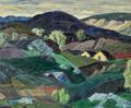 Leighton Cram American 18951981 Patchwork Hills and Distant House Gables