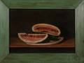 Spanish School Early 20th Century Still Life with Watermelon on a Platter
