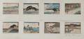 Utagawa Hiroshige 17971868 Eight Woodblock Prints