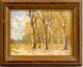 American School 20th Century Autumn Forest with Early Snow