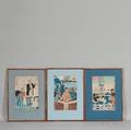Five Ukiyoe Woodblock Prints
