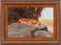 Ray Jacob American 20th Century Tiger at Rest