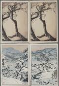 Toshi Yoshida 19111995 Four Woodblock Prints