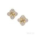 18kt Gold and Diamond Earclips