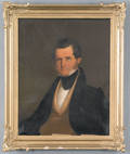 American oil on canvas portrait of a gentleman ca 1840
