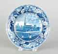 Historical blue Staffordshire plate 19th c