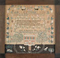 Lancaster County Pennsylvania silk on linen needlework sampler dated 1834