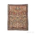 Antique Sarouk Prayer Rug