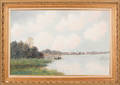 Oil on canvas landscape signed Giavani