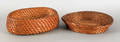 Two Pennsylvania rye straw bread baskets 19th c