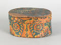 Wallpaper covered box mid 19th c