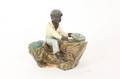 Majolica African American Figural Smoking Stand