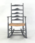 Delaware Valley five slat ladderback rocking chair early 19th c