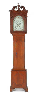 Virginia Chippendale walnut tall case clock ca 1780