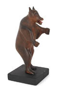 American carved walnut figure of a standing bear ca 1900