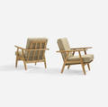 Hans J Wegner   lounge chairs model GE240 pair