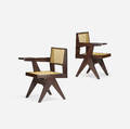 Pierre Jeanneret   pair of writing chairs from Chandigarh