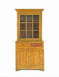 Pennsylvania painted pine twopart wall cupboard