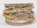 87CT DIAMOND  14KT WHITE AND YELLOW GOLD BAND