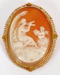 CAMEO  18KT GOLD BROOCH C1880