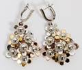18CT DIAMOND 18KT GOLD FLORIFORM EARRINGS PAIR