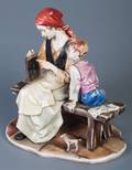 Capodimonte Mother  Son Figural Group