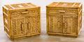 Bamboo Nightstands Pair