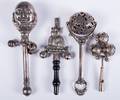 Sterling  Silver Plate Baby Rattles Circa 1800s