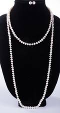 Pearl Necklaces  Earrings Trio
