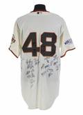 SAN FRANCISCO GIANTS TEAM SIGNED 2014 WORLD SERIES BASEBALL JERSEY