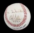 REGGIE JACKSON DUKE SNIDER BOB FELLER AND BOBBY DOERR SIGNED HALL OF FAME GAME 1990 BASEBALL