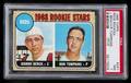JOHNNY BENCH 1968 TOPPS GRADED BASEBALL ROOKIE CARD PSA 7