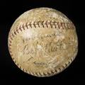 BABE RUTH JIMMIE FOXX AND OTHERS SIGNED 1932 HONOLULU EXPEDITION GAME BASEBALL