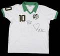 PEL SIGNED AND INSCRIBED NEW YORK COSMOS JERSEY WITH HEART DRAWING