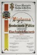 PEL MAY 14 1997 MUNICIPALITY OF SO JOS DO RIO PRETO DIPLOMA