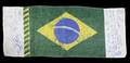 PEL SET OF TWO BRAZILIAN FLAGS SIGNED BY FANS