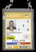 PEL 2002 FIFA WORLD CUP FINAL CREDENTIAL