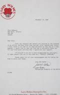LARRY HOLMES SIGNED LETTER