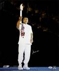 MUHAMMAD ALI SIGNED 1996 OLYMPICS TORCH PHOTOGRAPH
