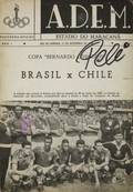 PEL SIGNED 1959 BRAZIL VS CHILE GAME PROGRAM