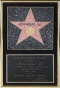 MUHAMMAD ALI 2002 HOLLYWOOD WALK OF FAME PLAQUE