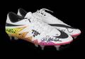 NEYMAR SIGNED MATCH WORN OUSADIA ALEGRIA COLLECTION PROTOTYPE BOOTS