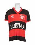 ZICO 19851987 GAME WORN AND SIGNED CR FLAMENGO JERSEY