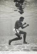 MUHAMMAD ALI UNDERWATER PHOTO SIGNED TO HOWARD BINGHAM BY PHOTOGRAPHER FLIP SCHULKE